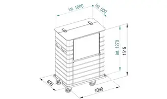 CHARIOT COLLECTE LINGE SALE, ALUMINIUM ,