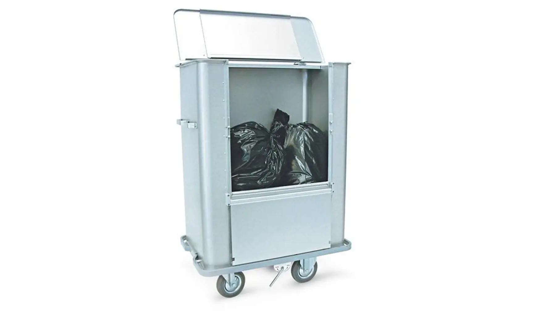 CHARIOT COLLECTE LINGE SALE, ALUMINIUM ,