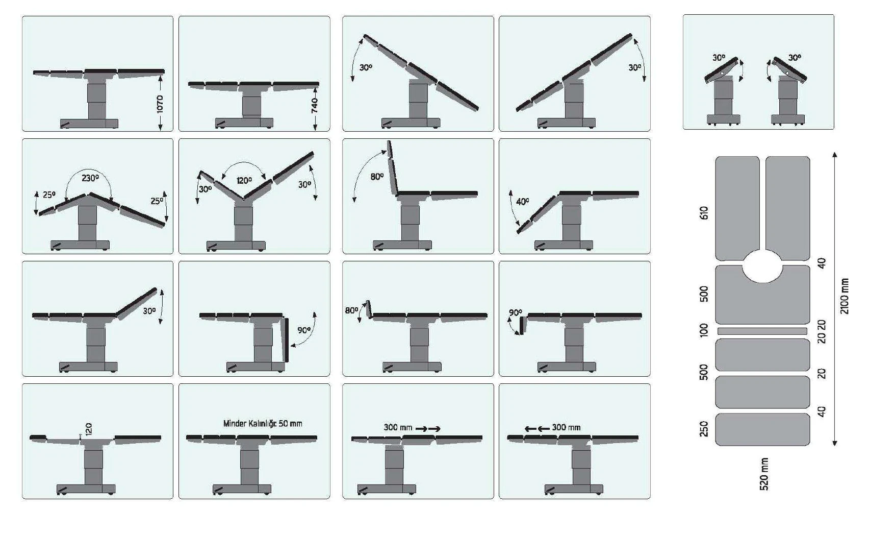 TABLE OPERATION DE CHIRURGIE UNIVERSELLE